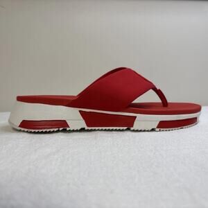 FitFlop Red Thong Sandals Size 8 Microwobbleboard Technology